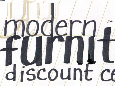 Sign for a furniture store - Calligraphy by Gail Cavanaugh on Dribbble