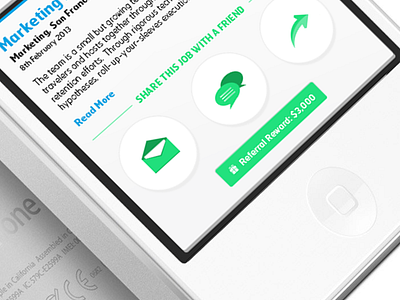 iPhone App Concept app green iphone mobile mockup plain white