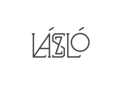 LASZLO lettering logo typography