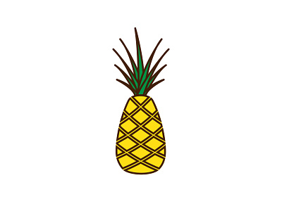 Pineapple - color ananas brown fruit green pineapple yellow