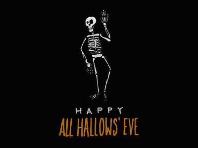 All Hallows' Eve copic halloween ink inktober skeleton