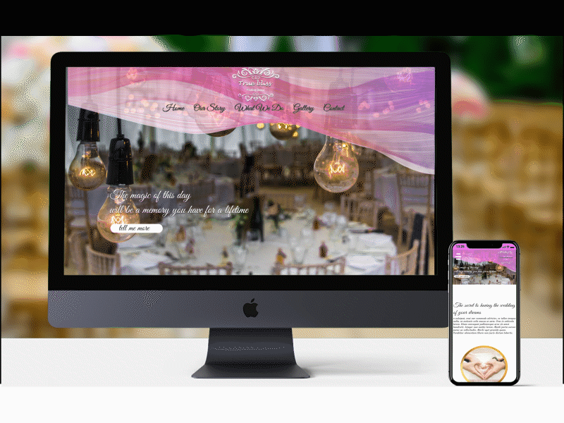 Wedding Planner Mock up (gif) animation branding design design agency logo mock up pink web website wedding weddingplanner weddingplanning