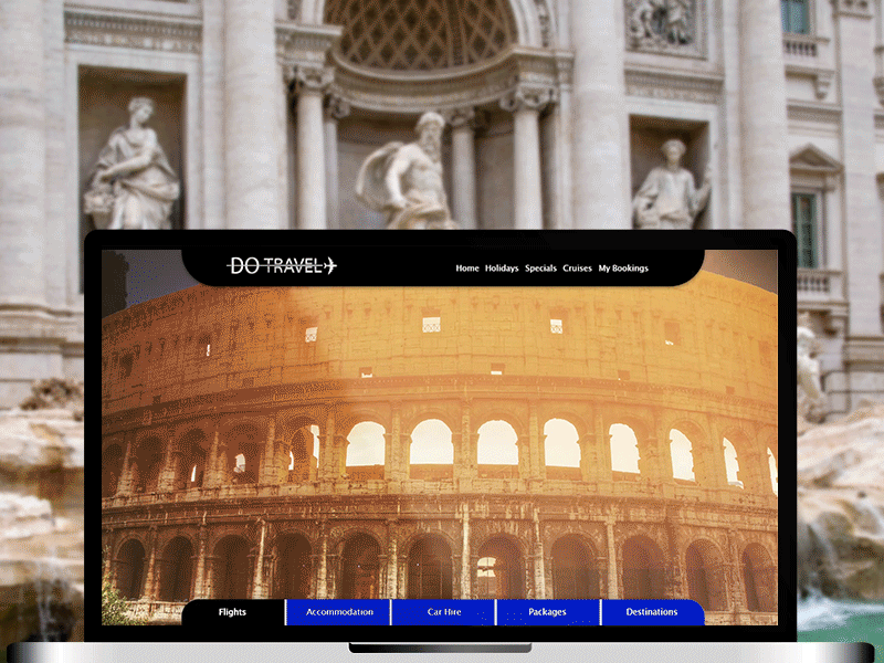 Do Travel animation branding design design agency italy logo mock up parallax rome travel travel agency web website