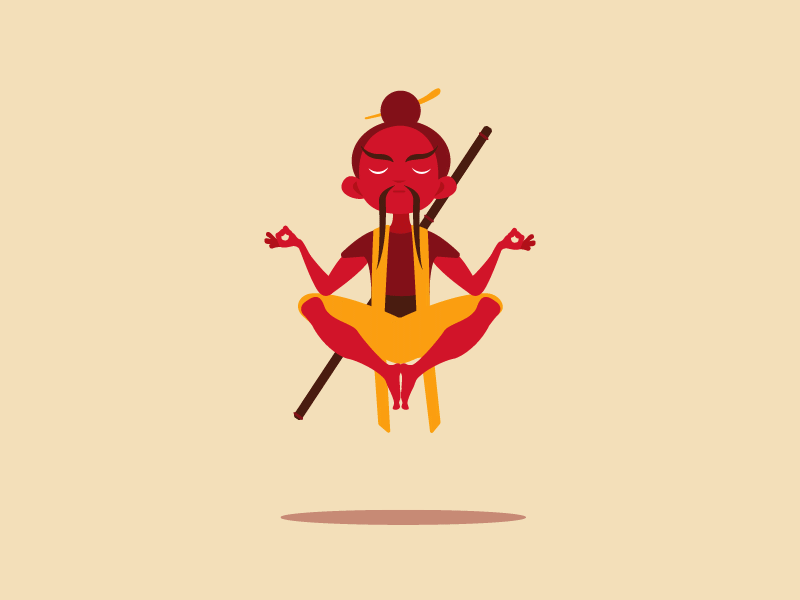 Meditation animation arrow company gif illustration meditation monk old production studiotale video