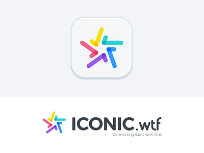 Iconic.wtf Logo company design flat grid iconic illustration logo production studiotale