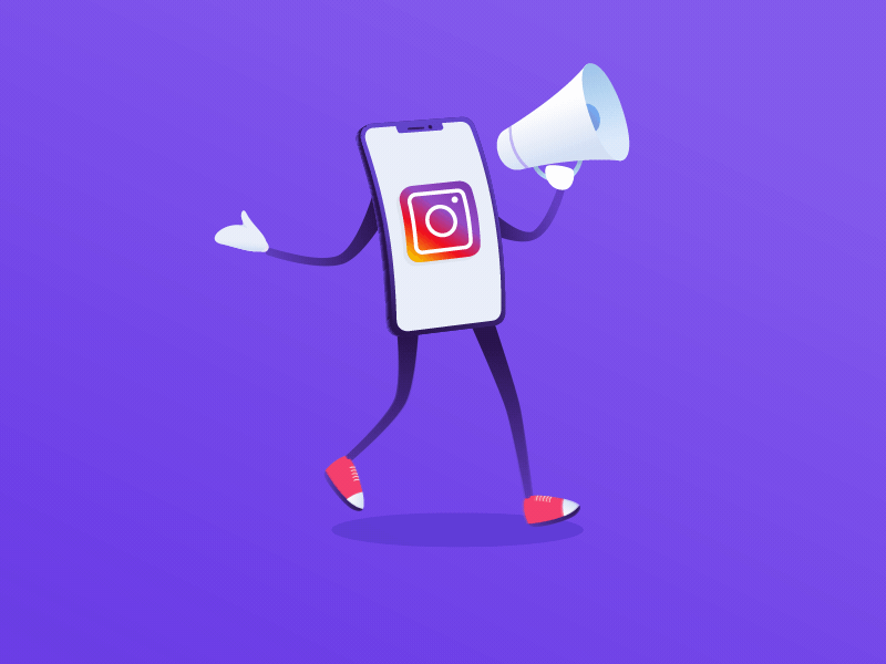 Instagram Promotion 2d animation blog design explainer gif illustration instagram studiotale