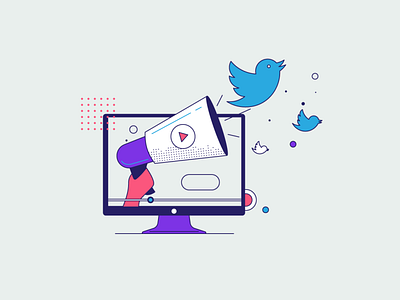 Video Marketing through Twitter blog design illustration marketing studiotale twitter video