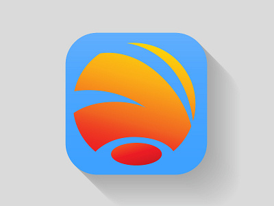 Vitogo Icon app app icon blue bright flat gradient icon ios ios7 iphone orange