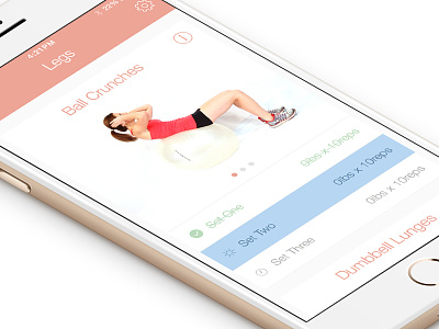 Vitogo Exercise View app exercise fitness ios ios8 iphone iphone6 minimal ui ux vitogo workout