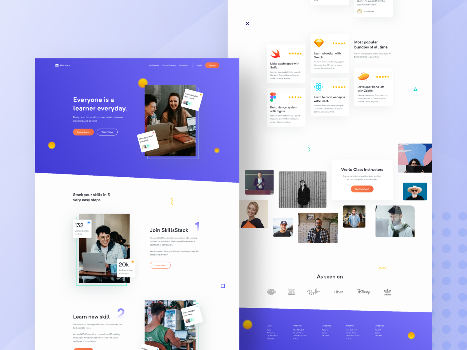 Online Courses Home Page v2 by Work Brainy on Dribbble