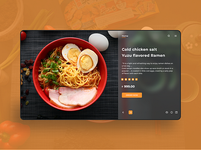 Food Restaurant Website UI