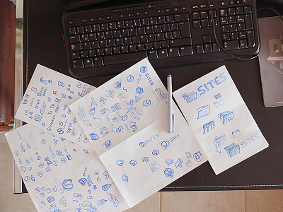 Site builder logo sketches blue concept disaster drawing hand logo marker sketch typo