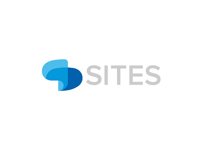 Sites Mark blending blue brand builder hosting logo mark product service shape site web