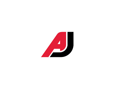 Albert Joren a aj black brand identity j logo mark personal red trainer