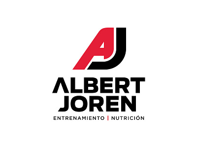 Albert Joren a aj black brand identity j logo mark personal red trainer venezuela