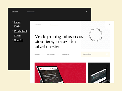 More Media concept design minimal site ui web