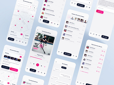 Broshenka App app concept design girlfriend love minimal music social ui