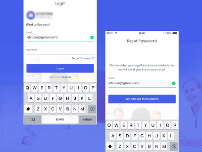 Staffplan android app design application design design forgot password forgot password screen ios ios 11 login login design login form login page reset password reset password screen staff staff plan management staffplan ui uiux vector