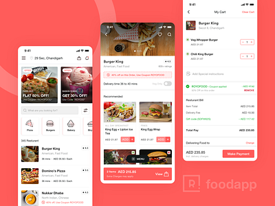 Food Ordering app Design app cart design ecommerce food food app mobile app design orders payment ui ui ux design uidesign ux