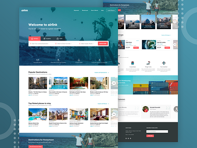 Tour & Travel Website Home Page Design