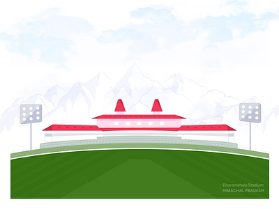 Cricket Stadium vector illustration design