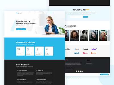 Web Home page design for Hire Professional