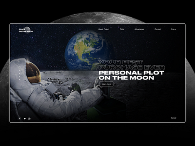 Place on the Moon design moon place ui ux web