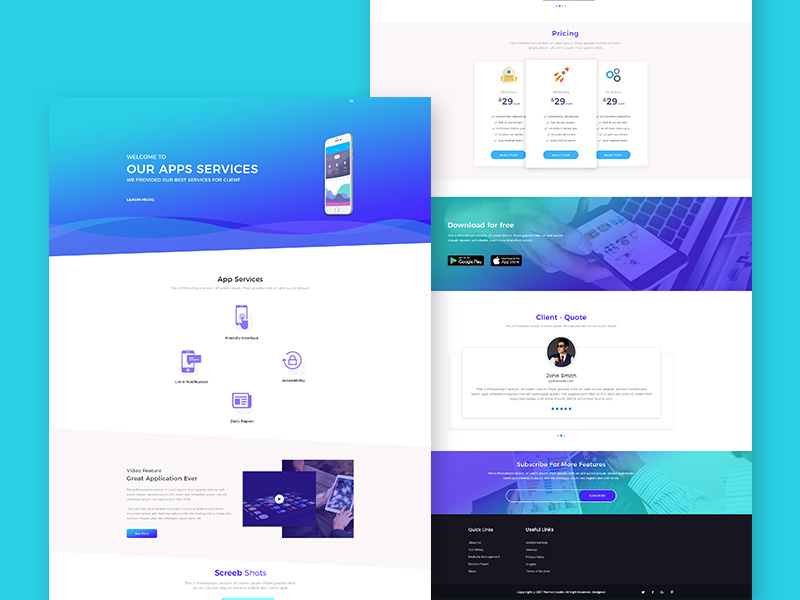 App Landing by Arif Emamul on Dribbble