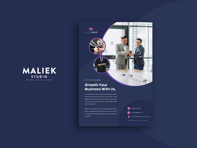 Minimalist Flyer Design | Maliek Studio branding design flyer graphics minimalist ui uiux uiuxdesign ux