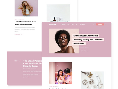 Beauty Care Website Design | Landing Page