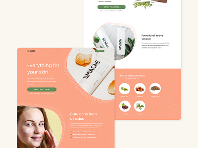 Smacne Redesign Landing Page branding design ui uiux uiuxdesign ux web webdesign webdevelopment website