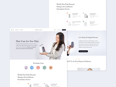 Redesign Formulate Landing Pages beauty app design landingpage product page skincare uiuxdesign web webdesign website