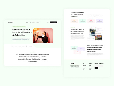 So Close Website Redesign | Product Design design influencers media product design saas social ui uiux uiuxdesign webdesign webdevelopment webflow website