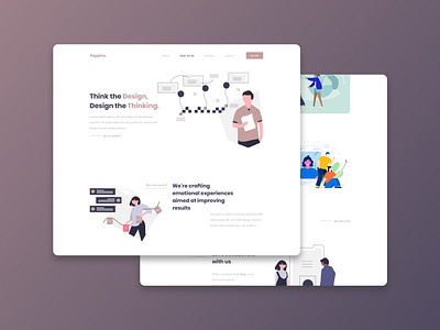 Poppins Landing Page design illustration ui uiux uiuxdesign ux web webdesign webdevelopment website