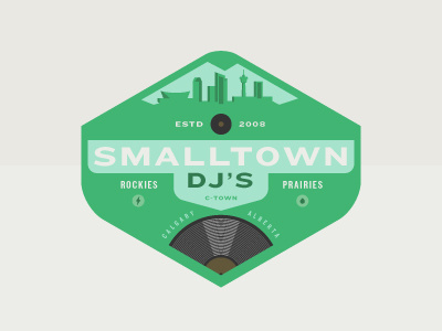 Smalltown Dj's branding calgary canada crest dj illustration logo logotype quebec type