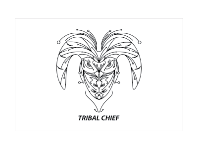 Tribal Chief Logo animals black chiefs design illustration lines logo templates logos monoline mythology template design templates vector vectors