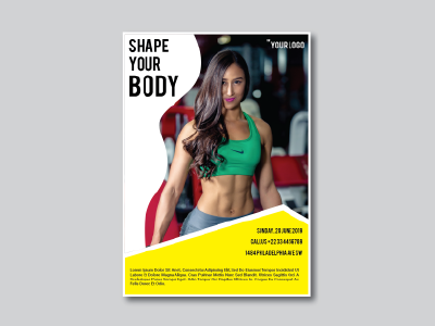Fitness Flyer brochure design fitness flyer flyer flyer design flyer designs gym flyer poster printable template template flyer yoga
