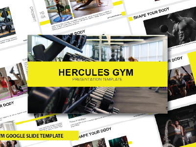 Hercules Gym company design google slides google slides template gym keynote presentation keynote templates ppt template pptx presentation presentation design presentation template print design sport sports template design templates typography