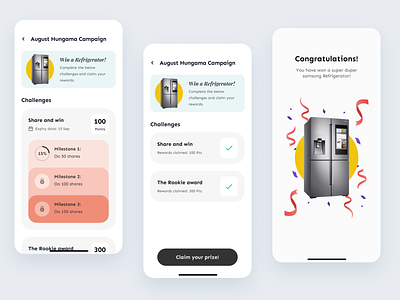 Mobile Application - Gamification app campaign milestone reward web