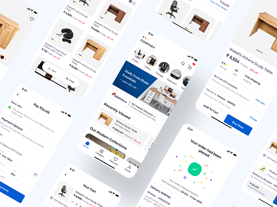 A Furniture App app design checkout ecommerce app furniture furniture app payment ui