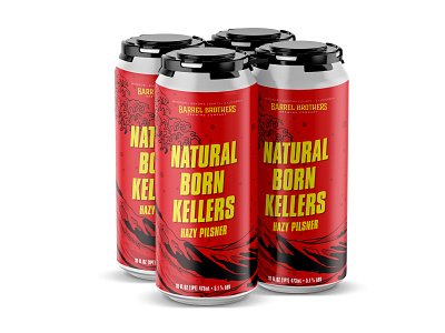 Barrel Brothers // Natural Born Kellers beer branding branding brewery craft beer illustration label packaging