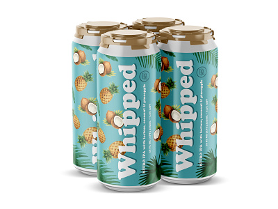 Barrel Brothers // Whipped branding brewery craft beer illustration label packaging pina colada tropical