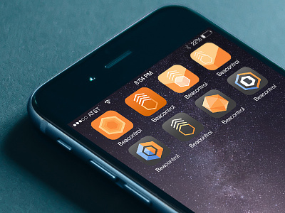 App Icon Exploration for Beacontrol app beacons flat ibeacons icons ios iphone meltmedia mobile mobile app ui