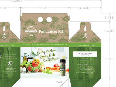 Livia's Fundraiser Packaging advertising box dieline food kit livias packaging print