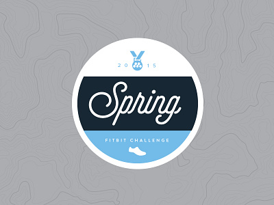 Spring Fitbit Challenge Badge badge challenge competition fitbit logo meltmedia spring