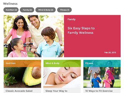 HonorHealth // Wellness blog healthcare hospital meltmedia tiles ui website wellness