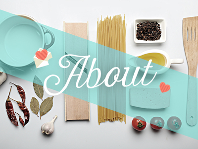 A Love Letter To Food // Website Headers about chef culinary food header heart image love website