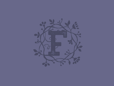 Fiori Floral Design :: Icon brand f flouish flower icon identity logo