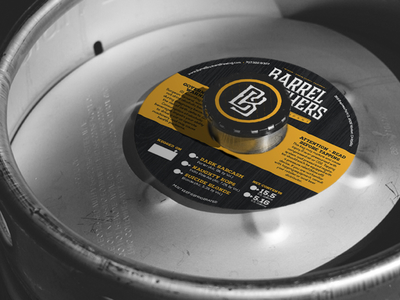 Barrel Brothers Brewing Company // Keg Collar and Cap barrel brothers beer branding brewery craft beer keg