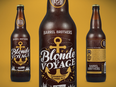 Barrel Brothers // Blonde Voÿage barrel beer bottle blonde bottle brewery brewing brothers craft beer label packaging